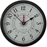West &amp; Company Black Nautical Tide &amp; Time Clock with Protective Lens - 9 1/2" Nautical Beach D&eacute;cor