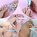 Livememory Baby Nail Set Baby Manicure Set Infant Newborn Nail Kit Baby Nail Clipper with Scissors & File & Nasal Tweezers - 4 Piece - Blue