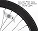 Portable Mini Bike Pump with LED Wheel Spoke Light - Quick Release Frame Mounted Micro Bicycle Tire Hand Pump Compatible with Presta Or Shrader Valves - Sturdy Aluminum