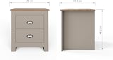 GFW Lancaster 3 Piece Bedroom Set Grey Bedside Cabinet Chest Of Drawers Wardrobe view 7