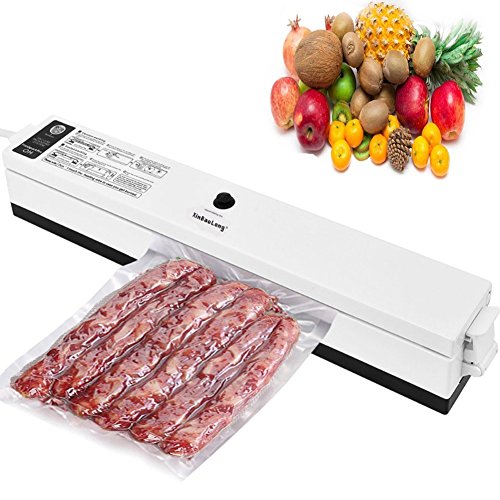 Click Here to See More Images AlleTechPlus Vacuum Sealer Machine Automatic Vacuum Sealing System for Food Sous Vide with Free 25 Starter Kit Vacuum Bags, Super Slim Food Sealer Food Preservation (Machine)