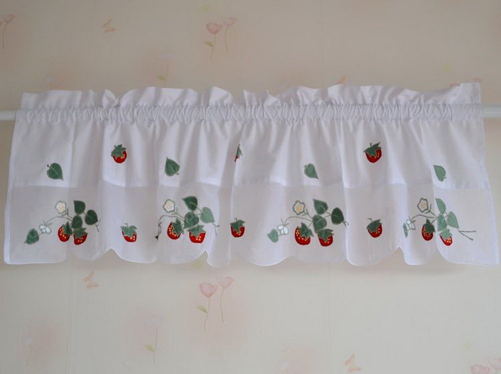 Buy Kangkang Cute Strawberry Embroidery Tier White Cotton Cafe