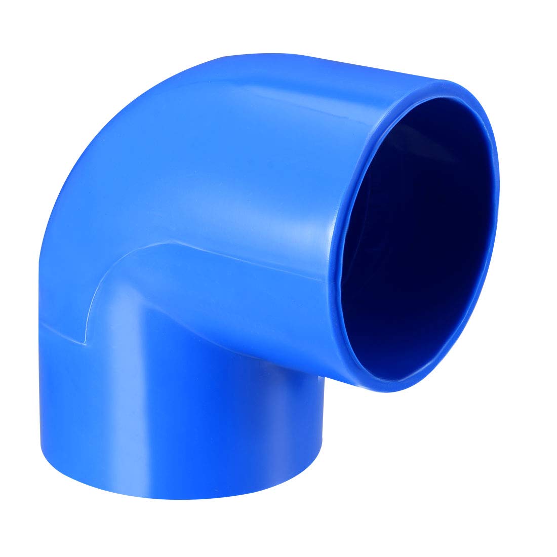 sourcing map 63mm Slip 90 Degree PVC Pipe Fitting Elbow Coupling Adapter Blue