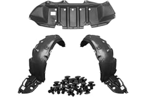 Parts N Go 2011-2013 Corolla Fender Liner & Undercover Set with Clips Front Driver & Passenger Side Left Right TO1249162 TO1248162 TO1228148 5145102040 5387602370 5387502370