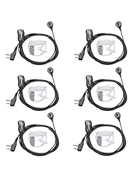 Auricular tipo walkie talkie con auriculares de seguridad de micrófono para radios de dos vías Compatible con Midland para GXT1000VP4 LXT500VP3 GXT1050VP4 GXT1000XB, etc. de LUITON (paquete de 6)