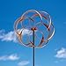 Bits and Pieces - Flower Wind Spinner - Magnificent 65 Inch Weather Resistant Metal - Beautiful Outdoor Lawn and Garden Décor