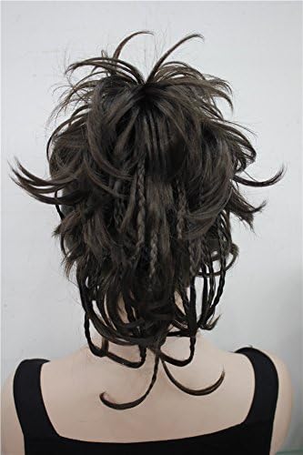 Lydell Adjustable Messy Style Ponytail Hair Extension Handmade Braid Synthetic Hair-Piece with Jaw Claw (#6 Chestnut Brown)