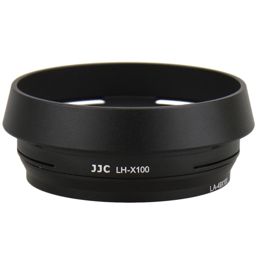 JJC LH-JX100 Lens Adapter and Hood for Fujifilm Finepix X100, X100s, X100T, X70 - Black