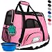 PetAmi Premium Airline Approved Soft-Sided Pet Travel Carrier | Ideal for Small - Medium Sized Cats, Dogs, and Pets | Ventilated, Comfortable Design with Safety Features (Small, Pink)
