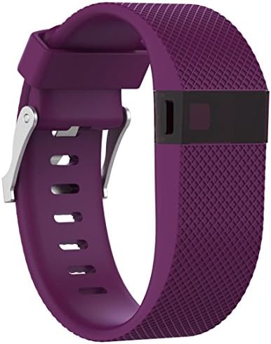 TOPUNDER Large Replacement Silicone Band Strap Wristband Bracelet For Fitbit Charge HR (Purple)
