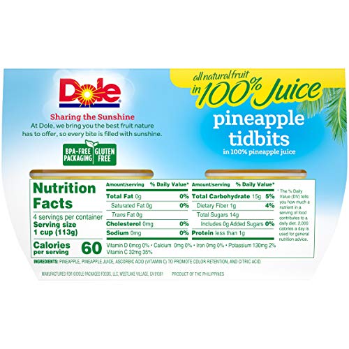 5 FRUIT+BOWLS+Pineapple+Tidbits+Juice