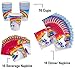 My Shoppe Rainbow Unicorn Birthday Party Supplies Pack Bundle Kit Includes Dinner Plates, Dessert Plates, Cups, Large and Small Napkins, Table Covers and Centerpiece - Serves 16 People
