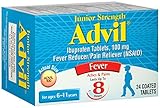 Advil Junior Strength Fever Reducer/Pain Reliever, 100mg Ibuprofen (24-Count Coated Tablets)