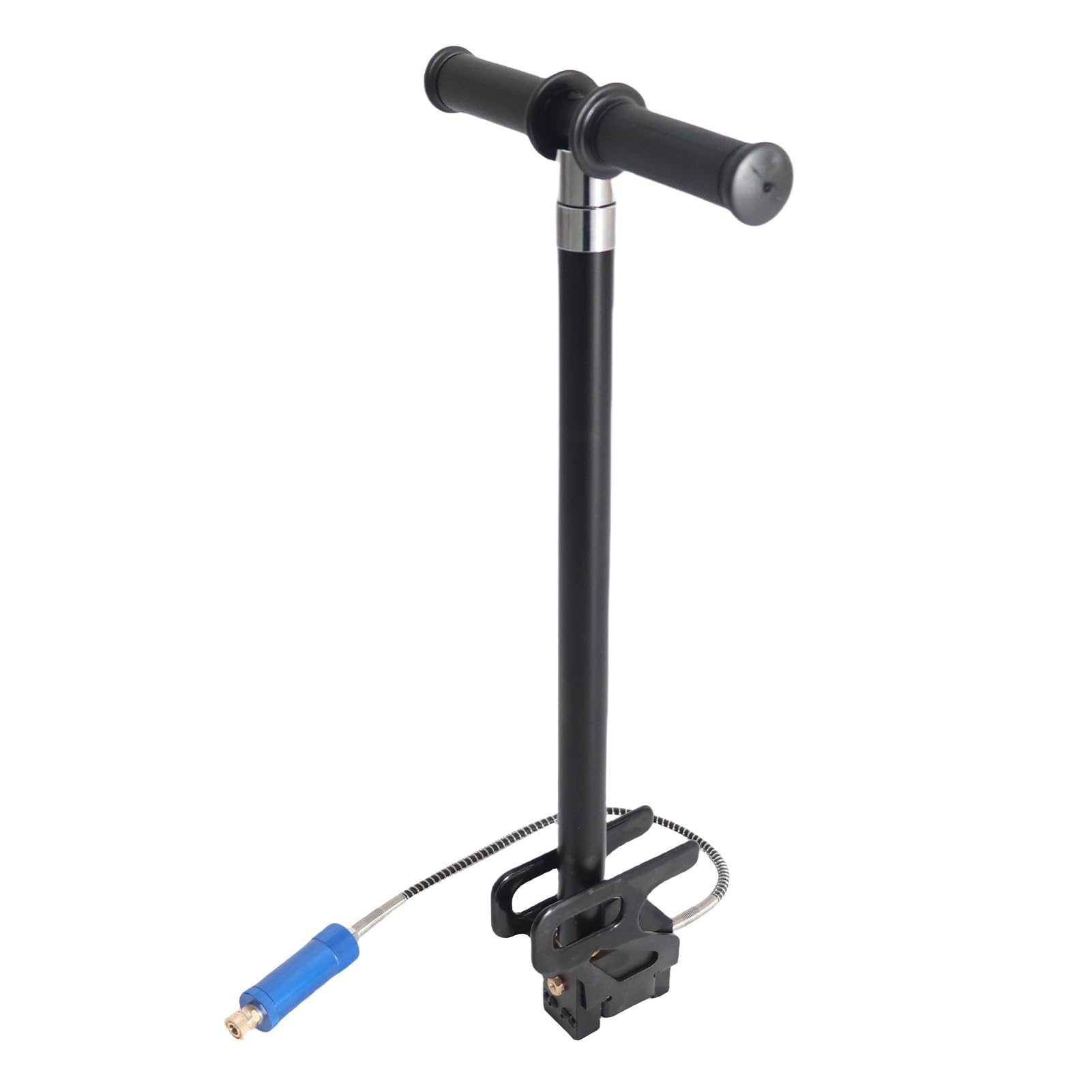 4-Stage PCP Air Rifle Hand Pump, 4500 PSI, Stainless Steel, with Oil-Water Separator and Pressure Gauge