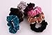Lovef 7PCS Soft Elegant Velvet Hair Scrunchies Elastic Hair Bands Ties Donut Hair Ponytail Holder Hair Accessories