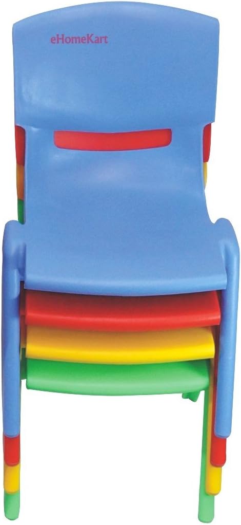 Ehomekart Multi-Color Kids Chairs - Set of Two (2) - Size- 13 X 13 X 20 inch - Colour May Vary