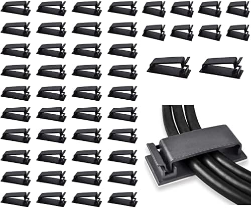 50-Pcs Self Adhesive Cable Management Clips, KASTWAVE Cable Organisers ...
