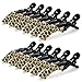 Hair Tamer Leopard Croc Hair Styling Clips - 12 Pack