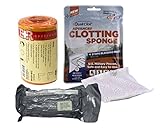 Ever Ready First Aid Combo Pack with Israeli Bandage, QuikClot and Universal Aluminum Splint