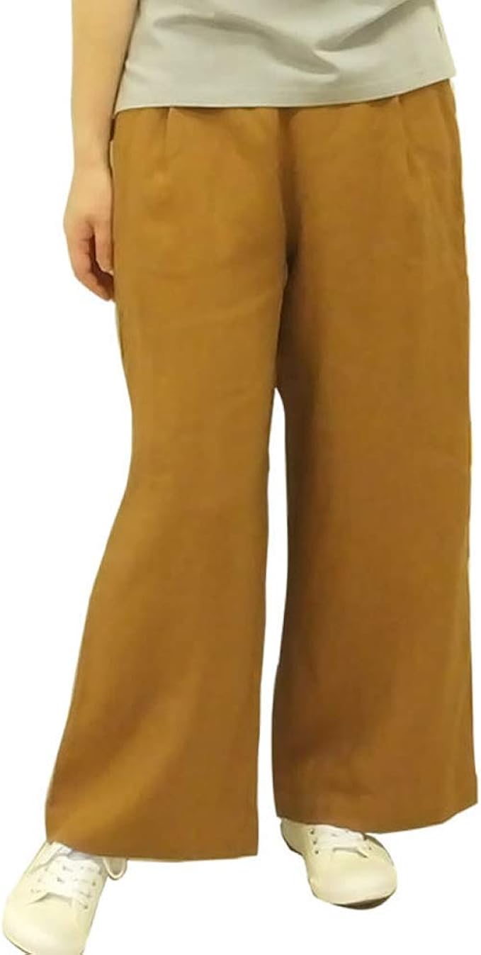 Amazon オリジナル リネン 100 麻 ワイドパンツ 幅広 ボトムス