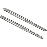 uxcell Metric Machine Tap M2 x 0.4mm H2 High Speed Steel 3 Straight Flutes Screw Tapping Threading Machinist Repair DIY Tool 2pcs