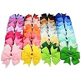 YOY Fashion Headbands Grosgrain Ribbon Pinwheel Boutique Hair Bows Alligator Clips for Baby Girls Kids Teens Toddlers Children Pack of 40