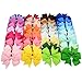 YOY Fashion Headbands Grosgrain Ribbon Pinwheel Boutique Hair Bows Alligator Clips for Baby Girls Kids Teens Toddlers Children Pack of 40