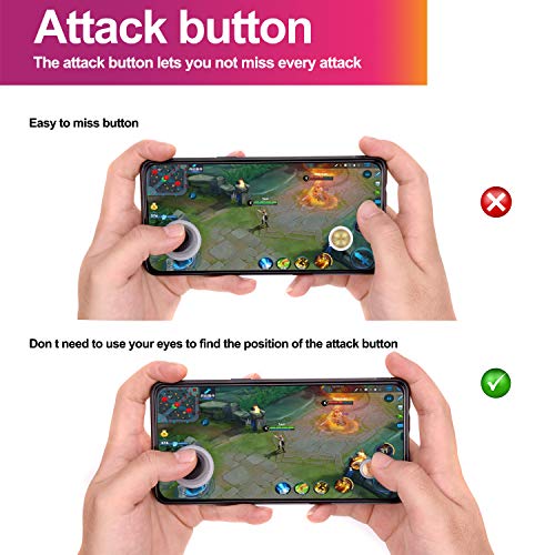 Mobile Game Joystick Button - GTOTd Mobile Game Controller,Touch Screen Joypad Game Controller for Mobile Tablet Smart Phone Joystick [2 Pair] - Thumbnail 2