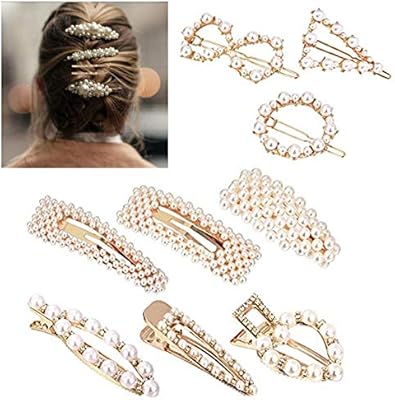 Hairpins 9 Pack Hair Accessory Faux Pearl Hair Pin Set Artificial