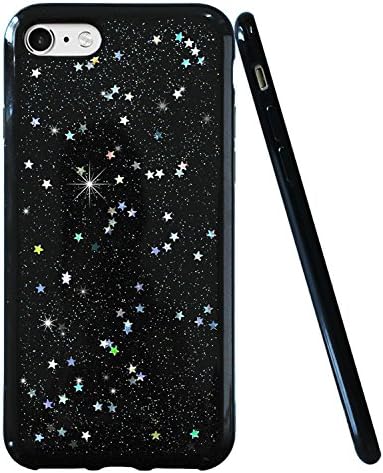 iPhone 6 Case, iPhone 6S Slim Case,BAISRKE Luxury Bling Glitter Sparkle Black Soft TPU Bumper Back Cover Case for iPhone 6 4.7 inch - Black