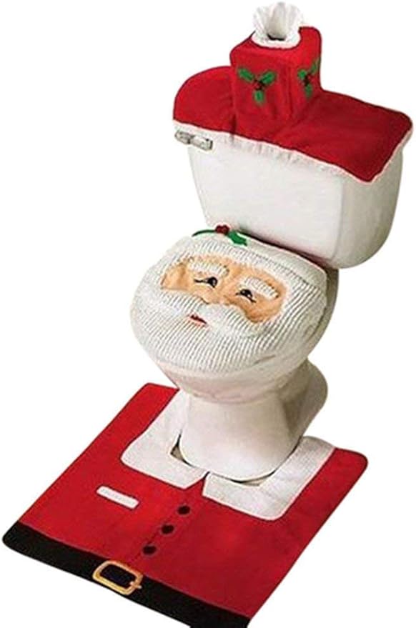 Below Christmas toilet seat cover, Weihnachtsmann Amazon.co.uk