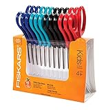 Fiskars 5 Inch Pointed-tip Kids Scissors Classpack, 12 pack