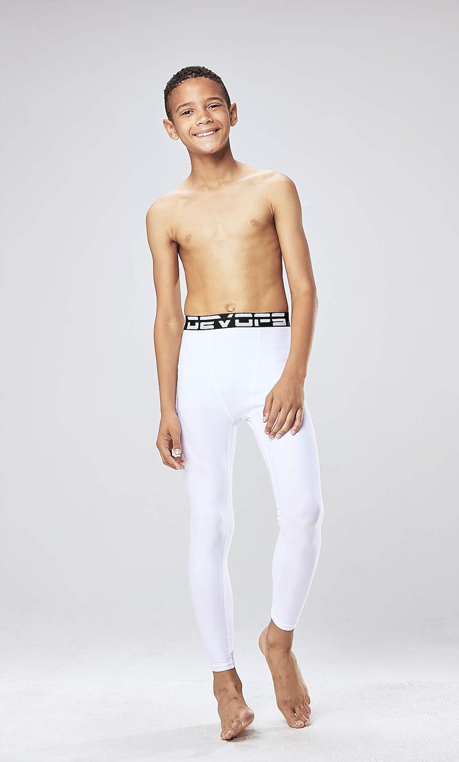 DEVOPS Boys 2-Pack UPF 50+ Compression Tights Sport Leggings Baselayer Pants: Clothing