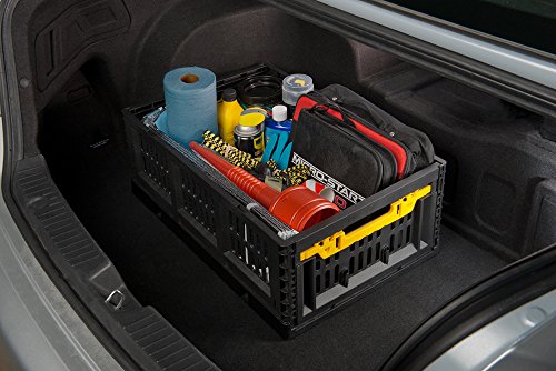 Stack-On FCB-2316 Collapsible Stackable Folding Crate, Black