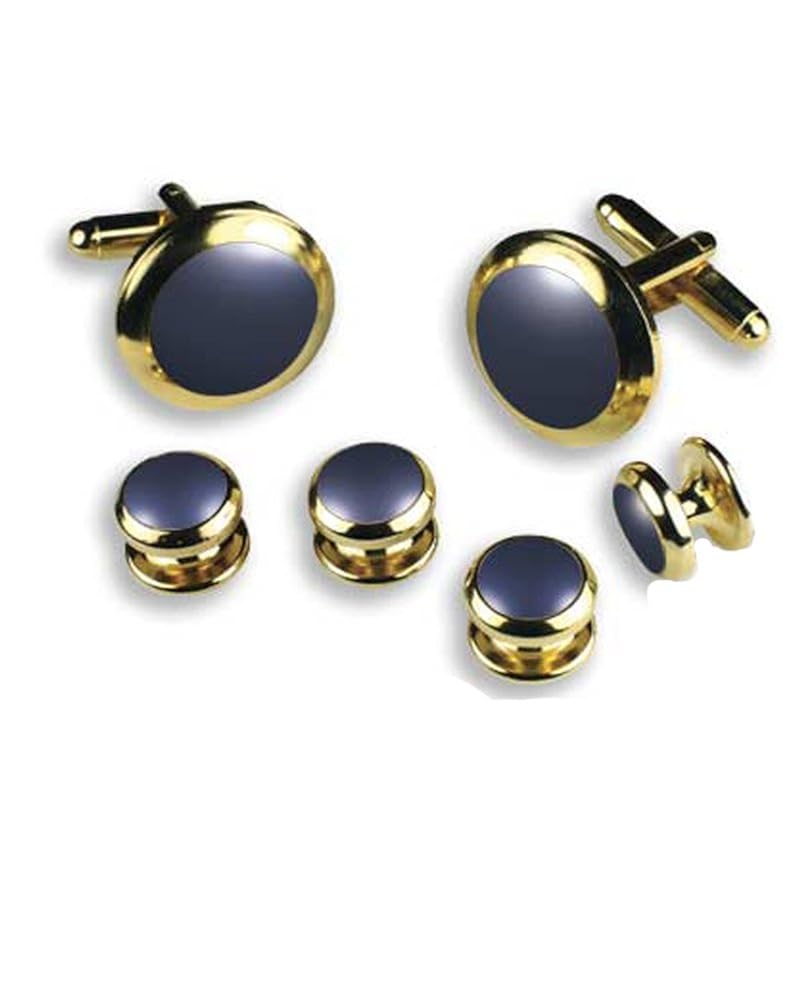 Royal Blue Tuxedo Cufflinks and Studs Jewelry