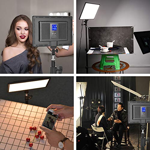 Newmowa 192 LED Dimmable Ultra High Power Panel Video Light, LCD