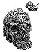 Atlantic Collectibles Crowned Greenman King Skull Decorative Cigarette Ashtray Figurine With Lid 4.25