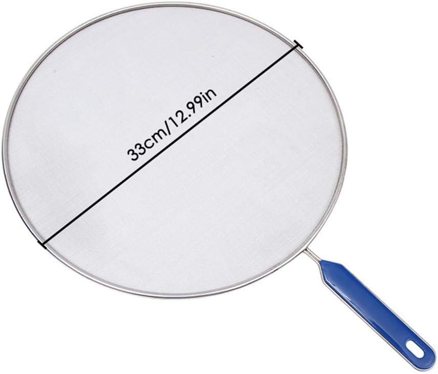fllyingu Grease Splatter Screen For Frying Pan - Stops 99 Of Hot Oil Splash - Protects Skin From Burns - Splatter Guard For Cooking - Iron Skillet Lid Keeps Kitchen Clean - Stainless Steel