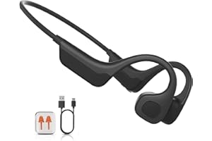 ZKAPOR Bone Conduction Headphones Bluetooth Headphones Wireless Earbuds Running Headset Wireless Bone Conduction Headphone Bluetooth 5.3 with Mic Open Ear Headphone IPX7 Waterproof Swimming Sport Earphones