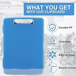 Sooez Clipboard with Storage, High Capacity Nursing