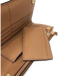 Michael Kors Jet Set Estuche para tarjeta grande de cuero de viaje Carryall Wallet con extraíble Portatarjetas de identificación