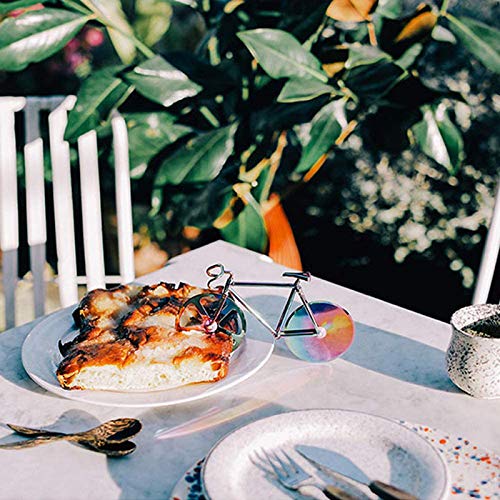 Fiets Pizzasnijder Van Roestvrij Staal Pizzasnijder Met Antiaanbaklaag Pizzasnijder Fiets Bicycle Pizza Cutter Pizza… - Afbeelding 8