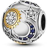 Pandach 925 Sterling Silver Charms for Bracelet&Necklace Dangle Pendant Bead with 5A Cubic Zirconia Stones,Jewelry Beads Gifts for Women