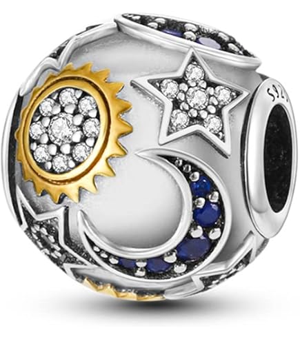 Breloque Fantaisie Ronde 6mm En Argent Sterling Avec Pierre De Naissance – Parfaite Pour Bracelet Ou Collier