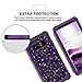 Casetego Compatible with Galaxy Note 8 Case,Glitter Sparkle Bling Three Layer Heavy Duty Hybrid Sturdy Shockproof Protective Cover Case for Samsung Galaxy Note 8,Shiny Purple
