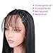 Andria Hair Lace Front Synthetic Wigs Long Straight Heat Resistant Hair Pre Plucked Wig with Baby Hair Bleached Knots for Women Black Hair 20