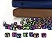 600 Pieces 6mm DIY Black Colorful Acrylic Alphabet Letter Cube Beads for jewelry making, DIY Bracelets, Necklaces,Children's Educational Toys, Key Chains and Children's Educational Toys (Black)