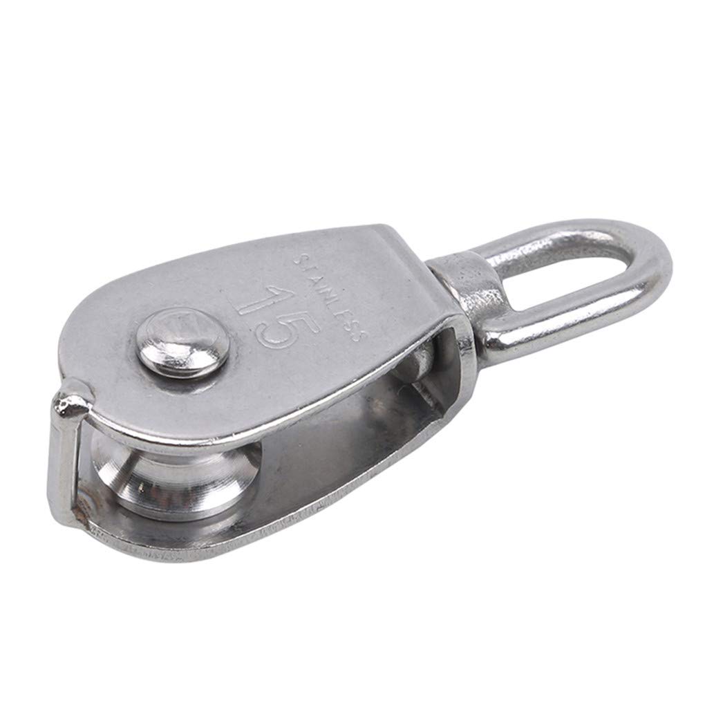 Buy CAVIVI Pulley Block Creatiees Heavy Duty 304 Stainless Steel Pulley Roller Crane Swivel Hook