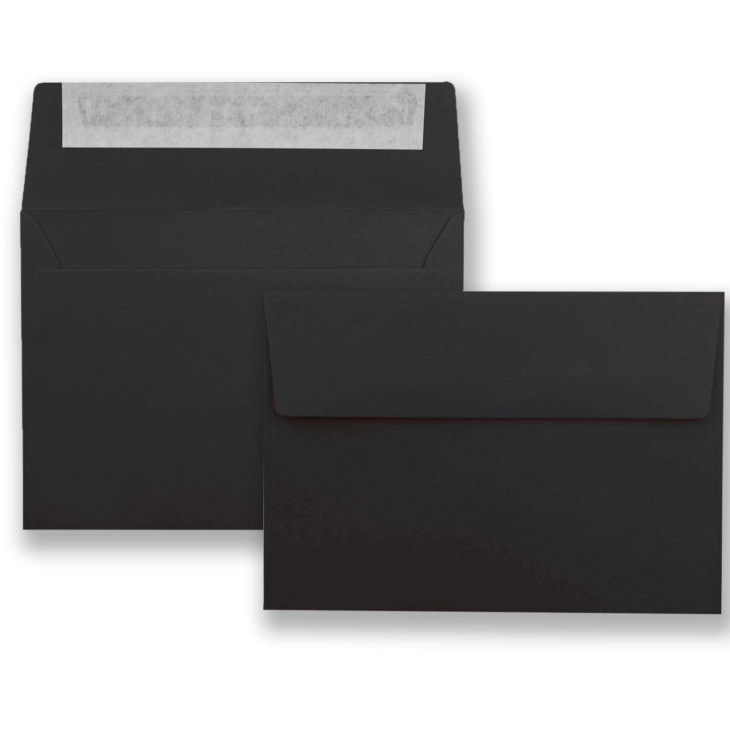 Letter envelopes B6-12.5 x 17.5 cm - Peel and Seal 120 g/m2 - Wide Elegant Closure Flap - Invitation envelopes 25 Umschläge 39 - Black — image 1