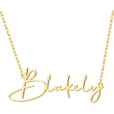 Custom Name Necklace Personalized 18K 